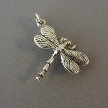 Load image into Gallery viewer, DRAGONFLY .925 Sterling Silver 3-D Charm Pendant Garden Insect BI35