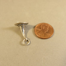 Load image into Gallery viewer, WIZARD/WITCH HAT .925 Sterling Silver 3-D Charm Pendant Fantasy Halloween Sorcerer my24