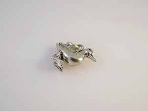 DUCK .925 Sterling silver Charm Pendant Bird Duckling Mallard Waterfowl bi07